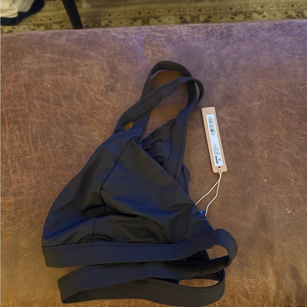 SKIMS Black Bikini Top